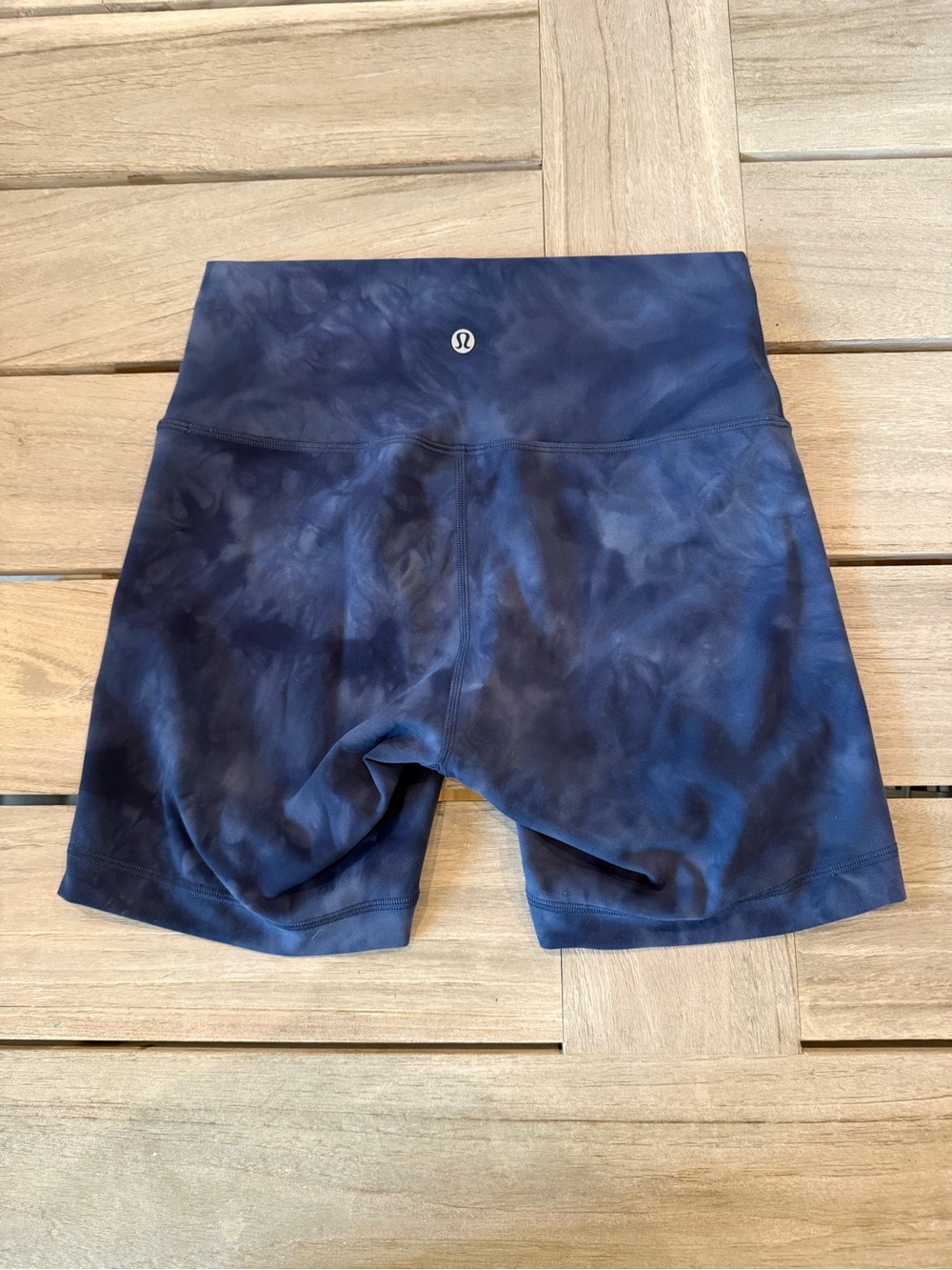 WUNDER TRAIN HIGH-RISE 5” Diamond Dye Navy Blue Bike Shorts, 8 - Picture 5 of 5